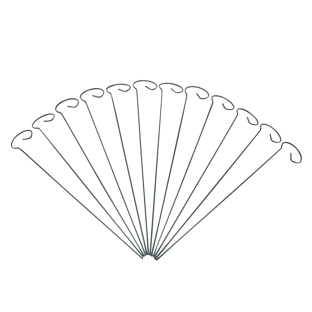 12 Garden Plant Support Stakes with 12 White Labels, 100 Stickers (Green, 124 Pieces)